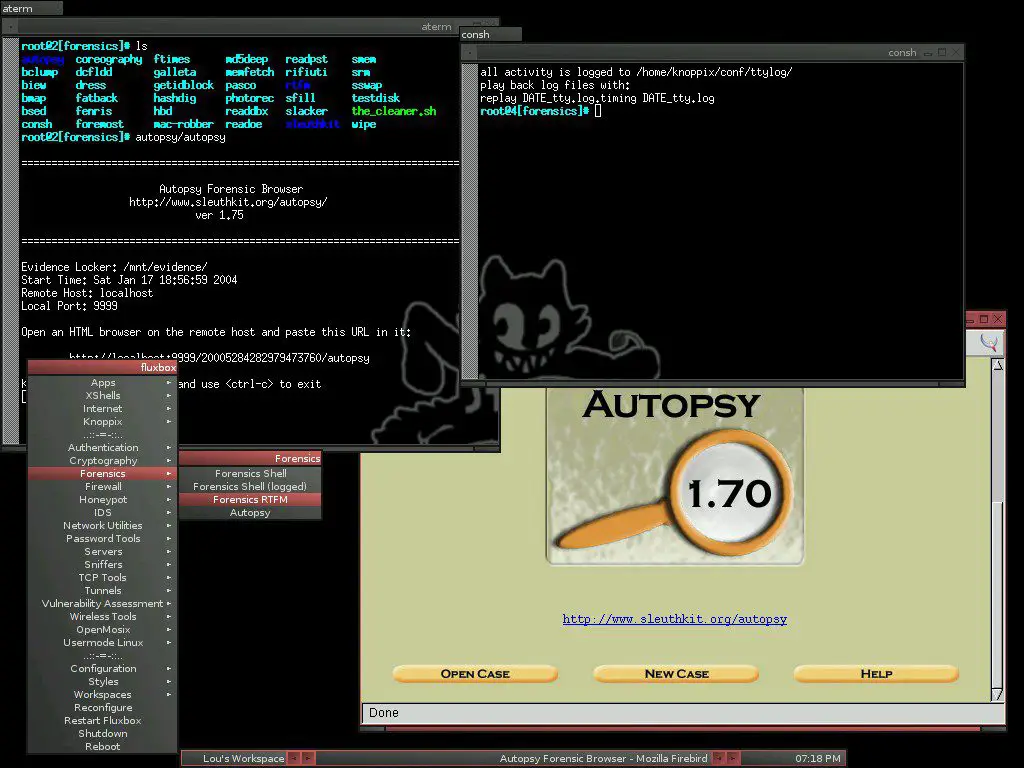 Select Smart BSD Test. Linux distributions for Security researches. Knoppix. OPENMOSIX.