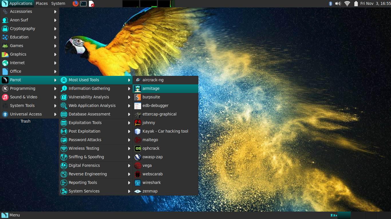 parrot security os download for android
