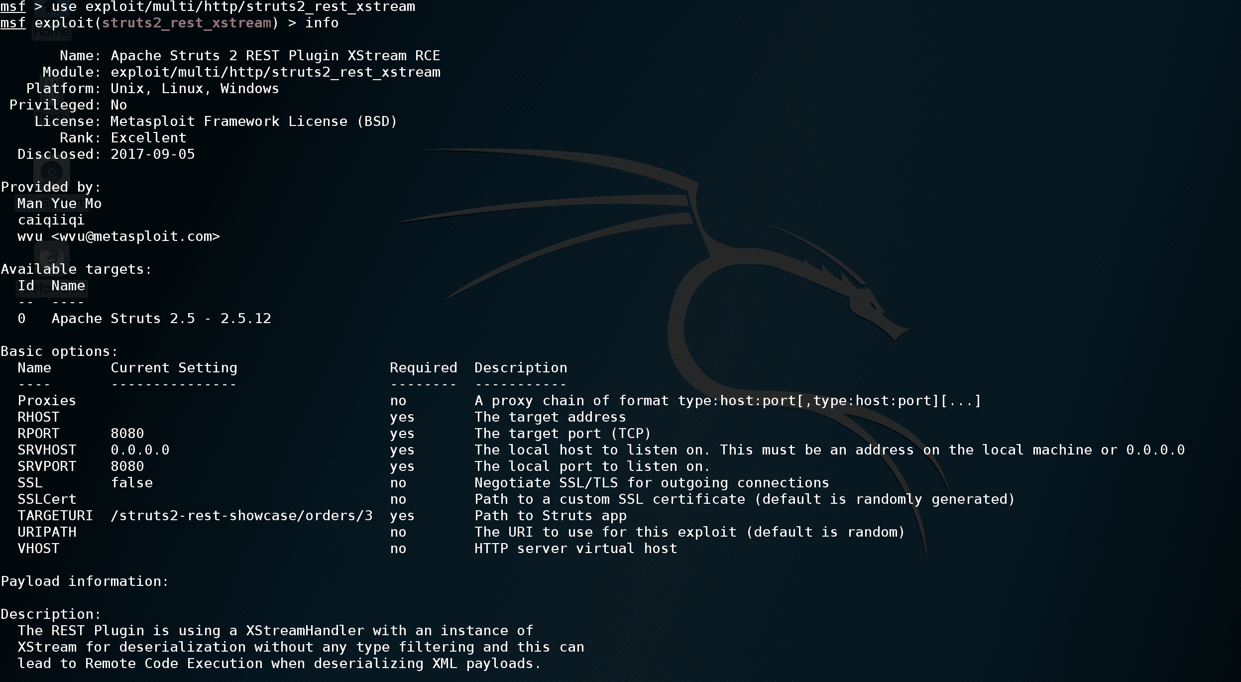 Metasploit Cve 17 9805 Apache Struts 2 Rest Plugin Xstream Rce Penetration Testing