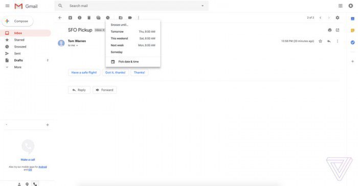 The new web version of Gmail screenshot exposure