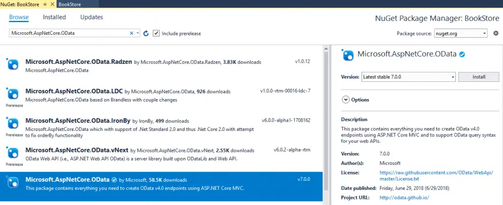ASP.NET OData