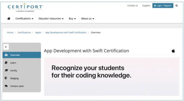 Apple launched Swift certification