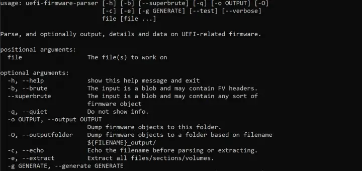 UEFI Firmware Parser