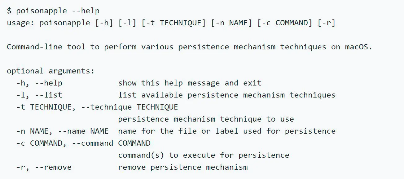 Poisonapple V0 2 1 Releases Macos Persistence Tool Penetration Testing