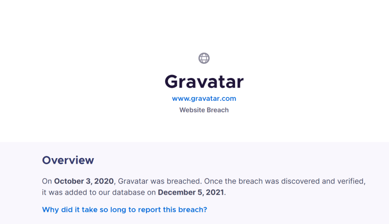 Gravatar data breach