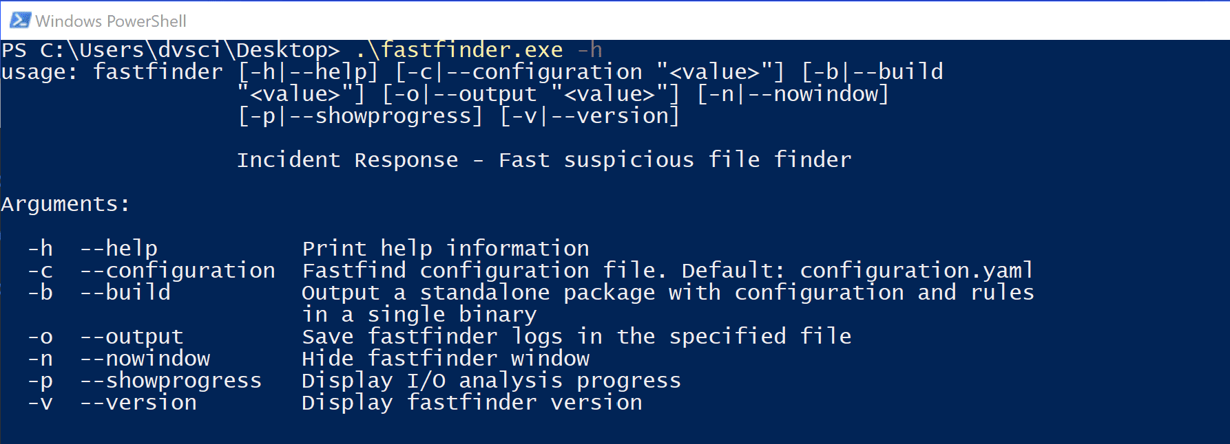 Fastfinder: Fast Suspicious File Finder
