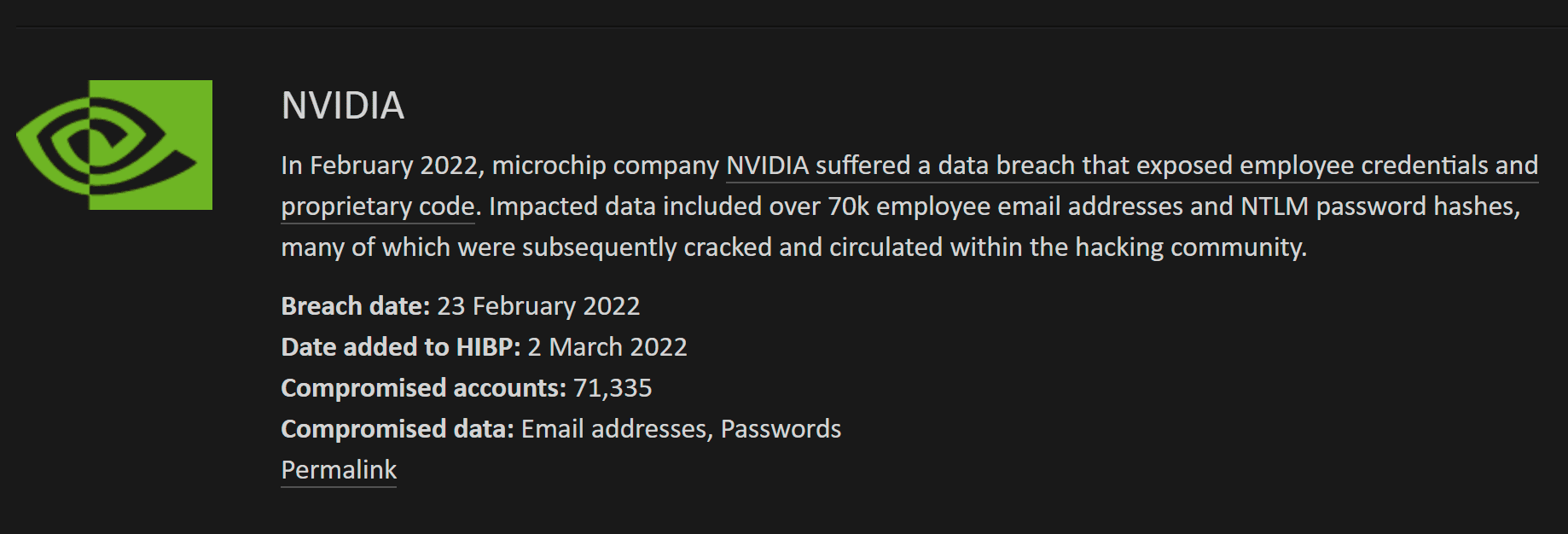 Nvidia employee credentials