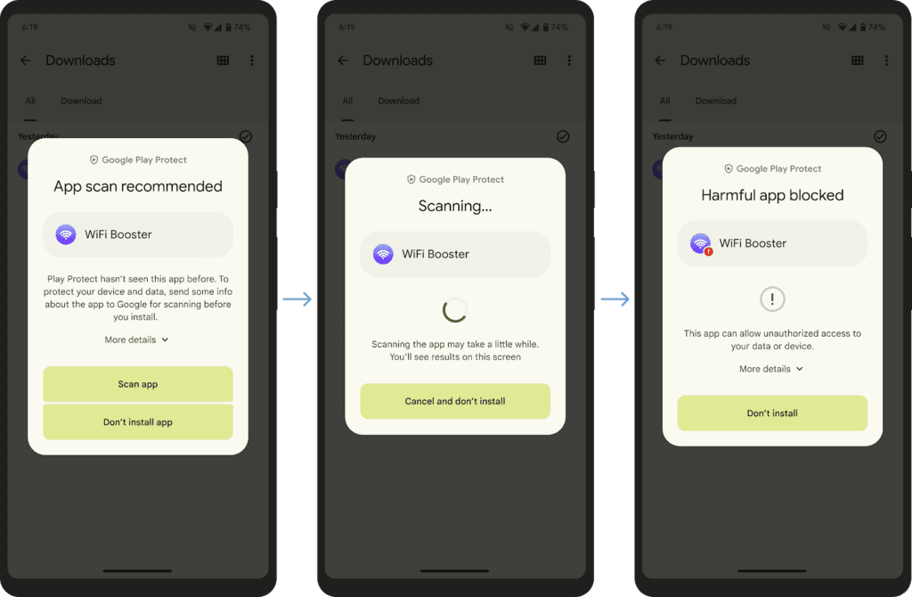 Google Play Protect real-time