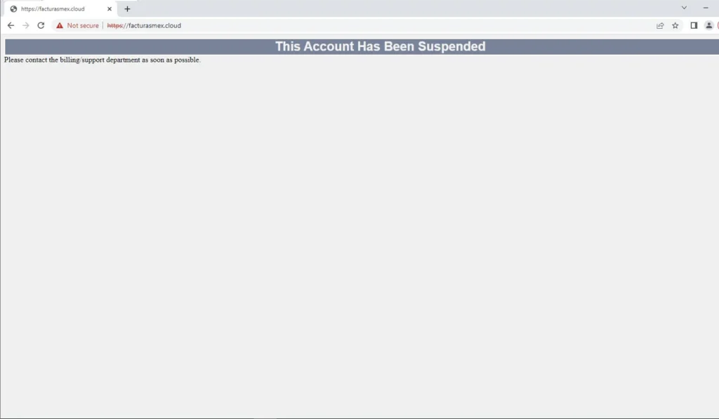 Fake Suspended Domains