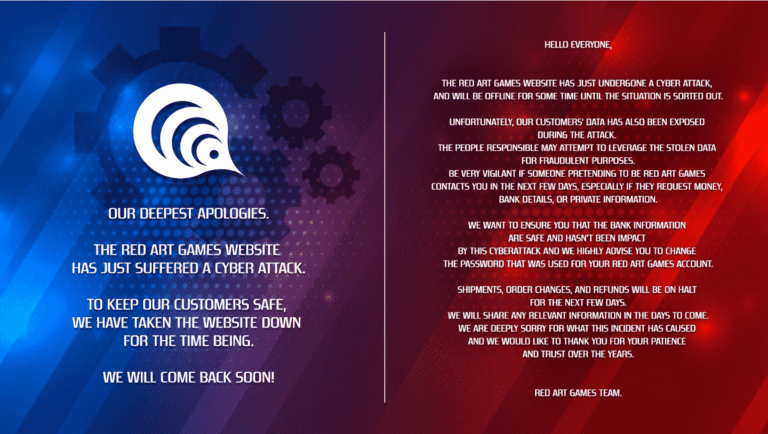 Red Art Games cyberattack