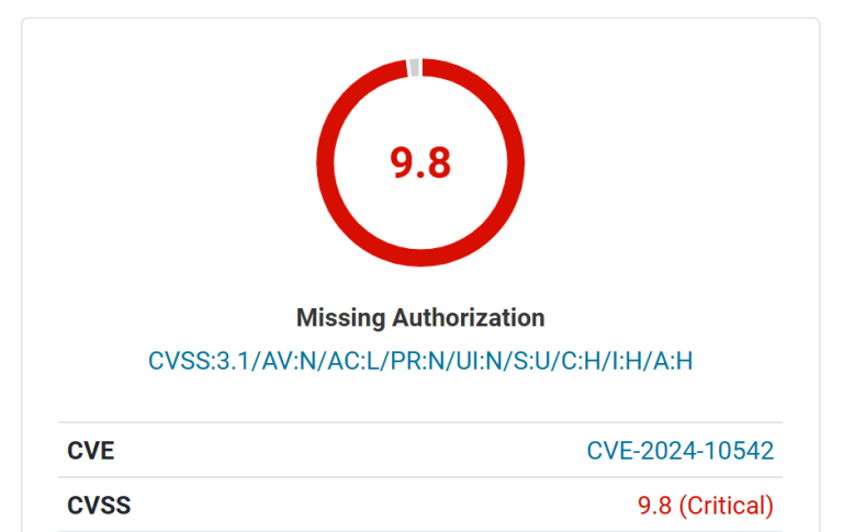 CVE-2024-10542 and CVE-2024-10781