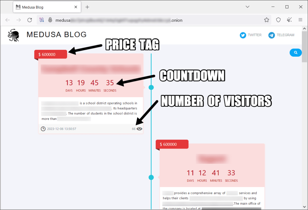 Medusa ransomware attacks