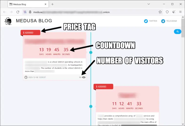 Medusa ransomware attacks