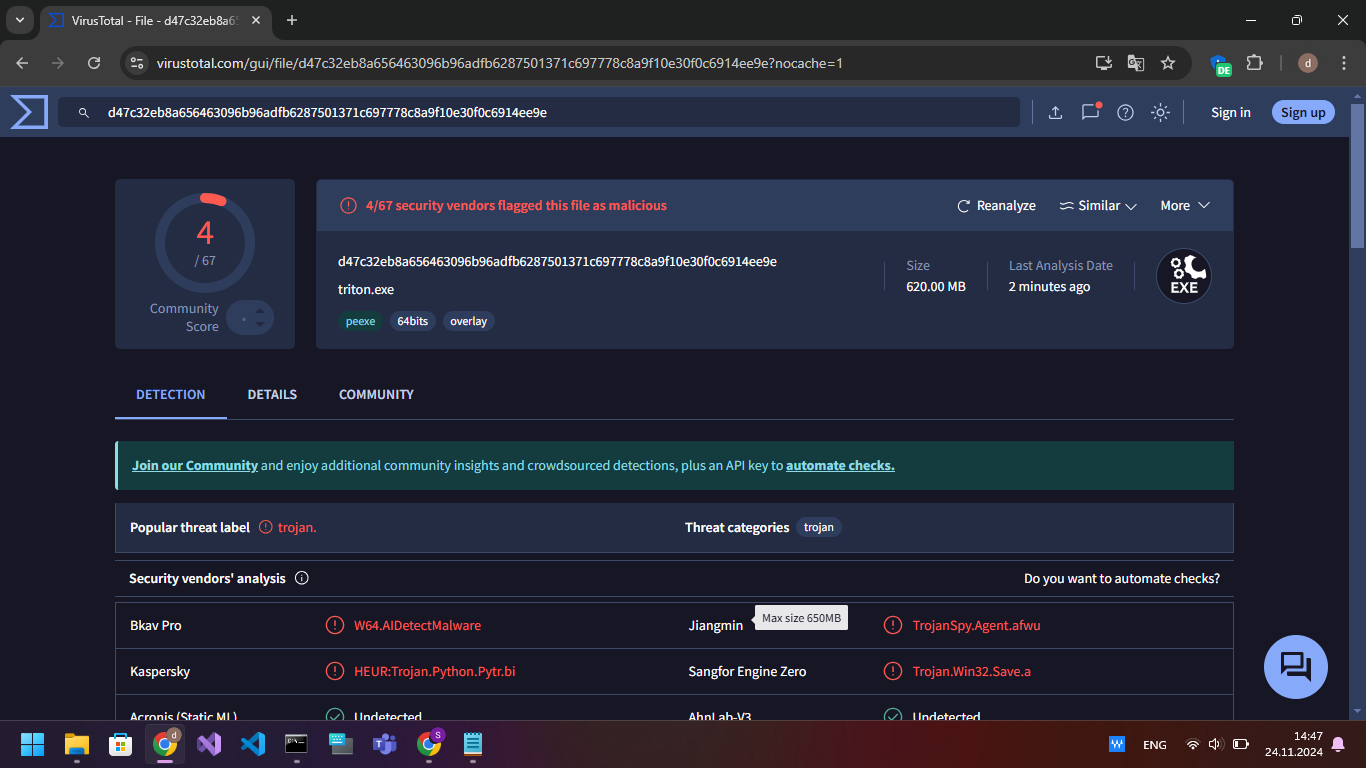 Python-Powered Triton RAT Exfiltrates Data via Telegram and Evades Analysis