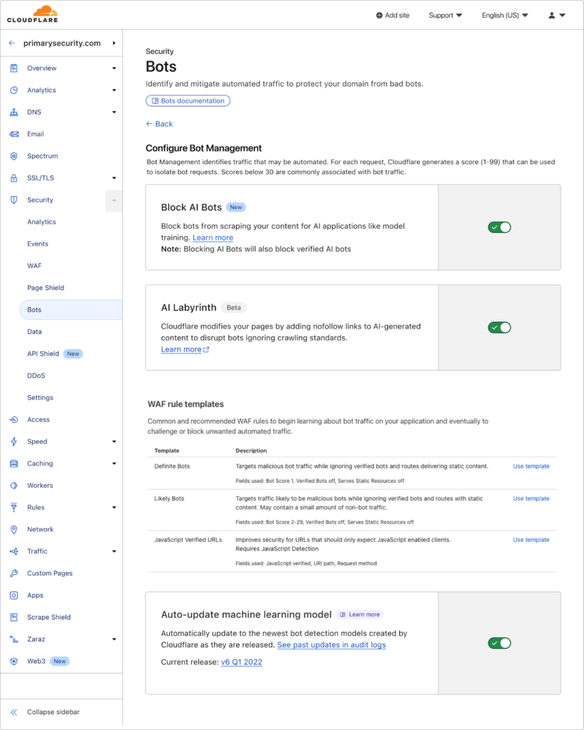 CloudFlare AI Labyrinth