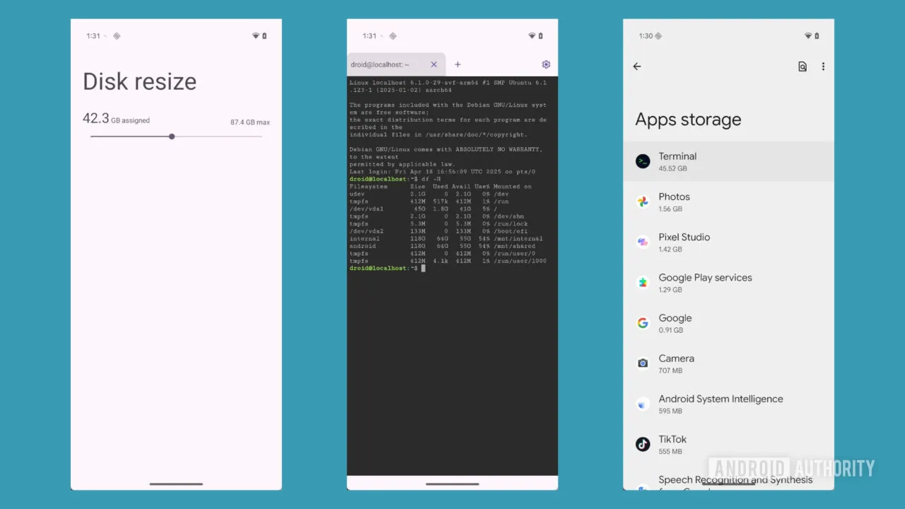 Android 16, Linux Terminal