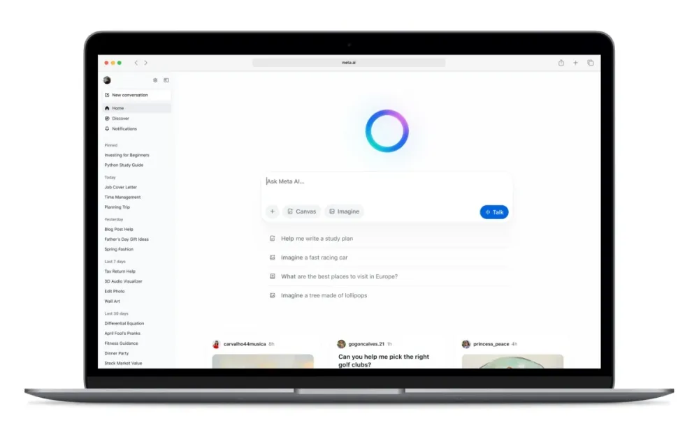 Meta AI, conversational AI