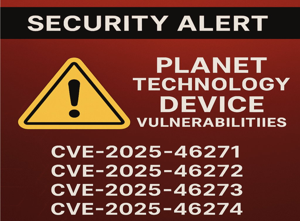 Planet Technology vulnerabilities, CISA advisory