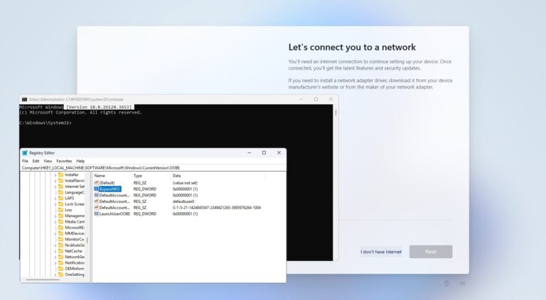 bypass Windows OOBE