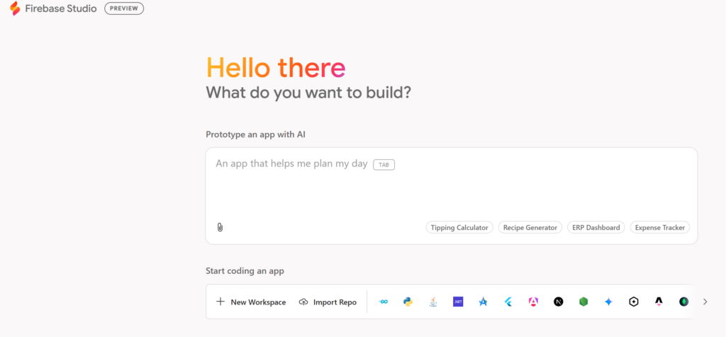 Cursor AI Google Firebase Studio