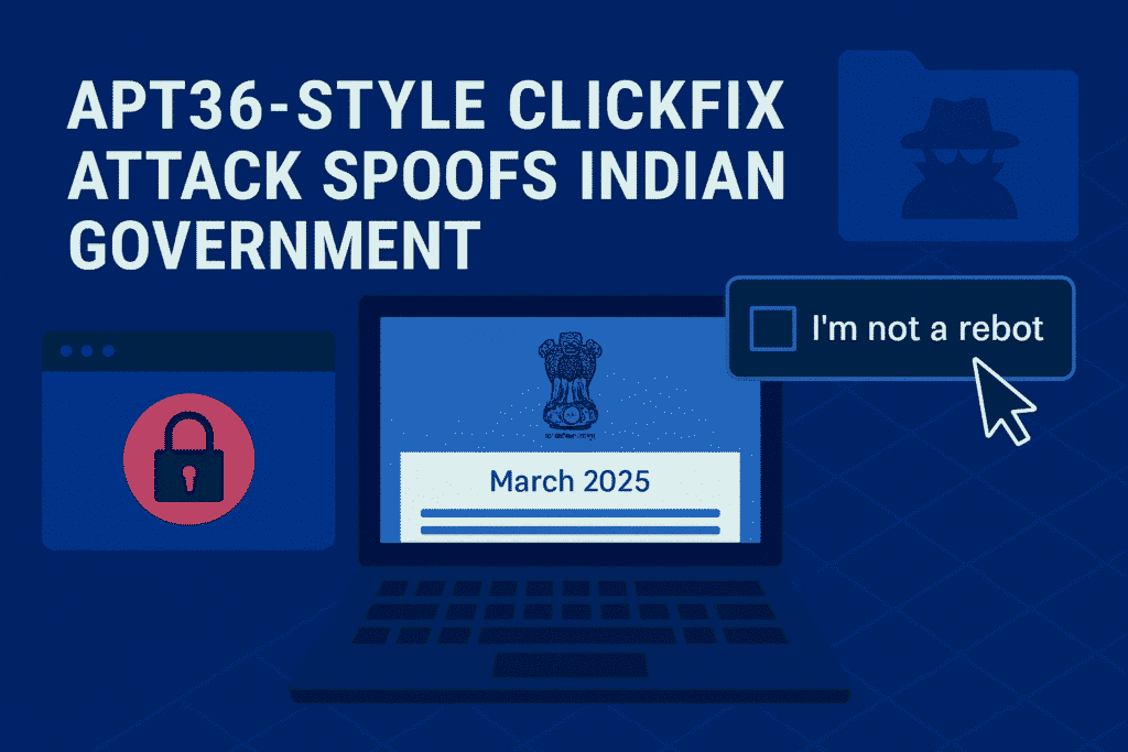 APT36 phishing, ClickFix campaign