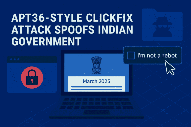 APT36 phishing, ClickFix campaign