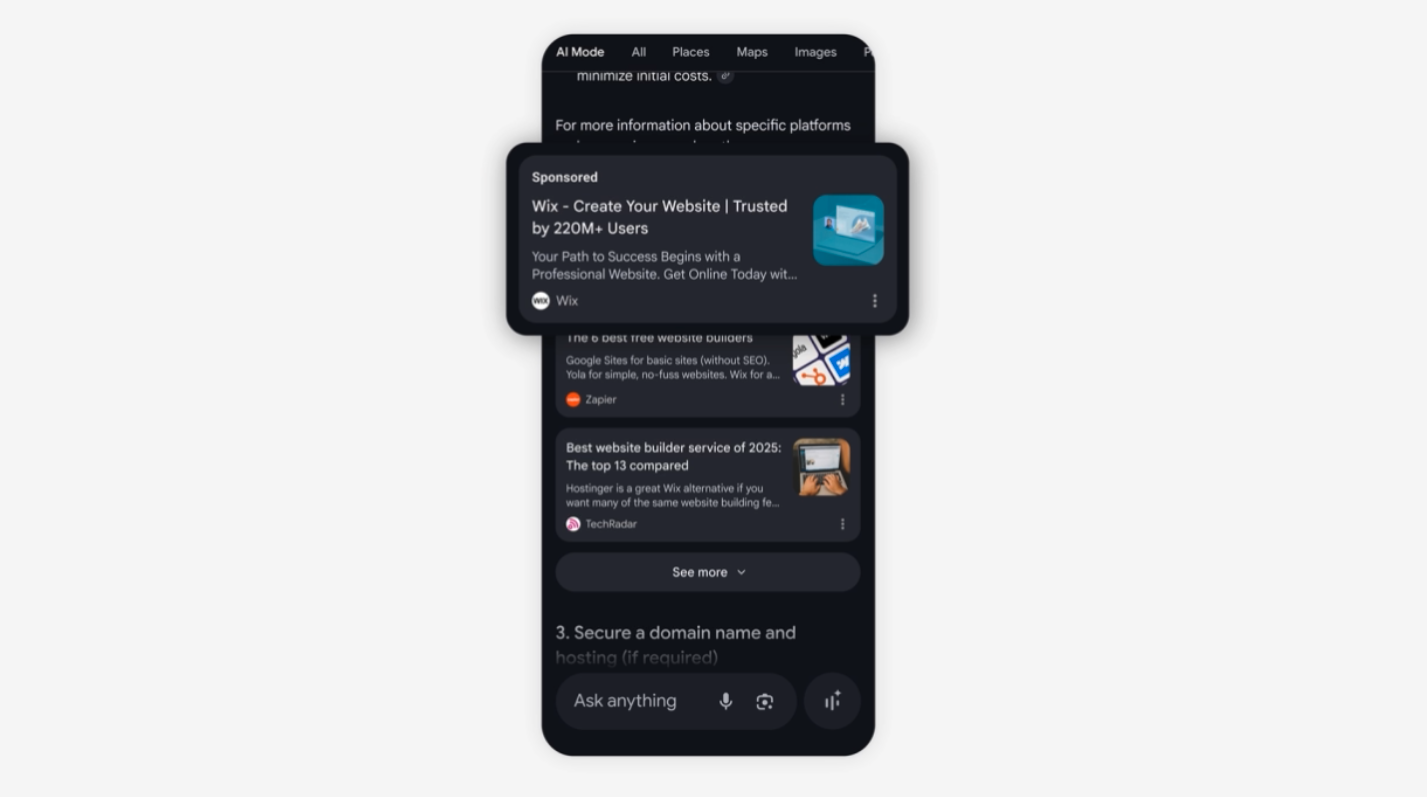 AI overview ads, Google search ads