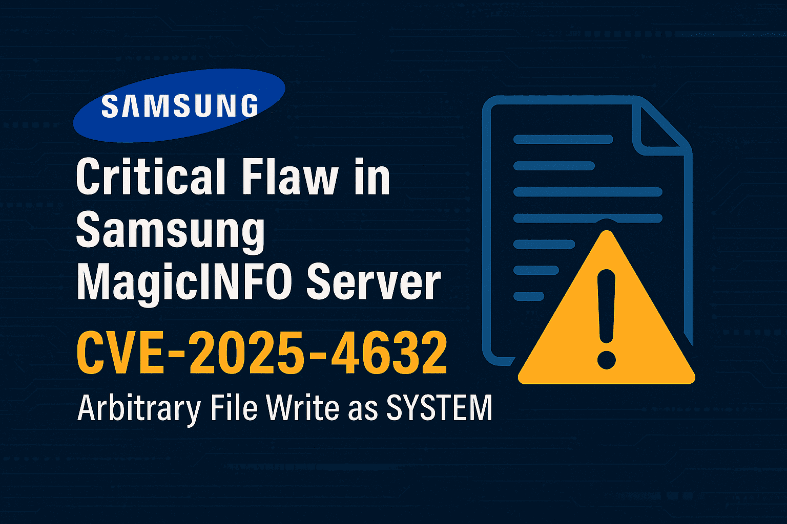 MagicINFO, CVE-2025-4632