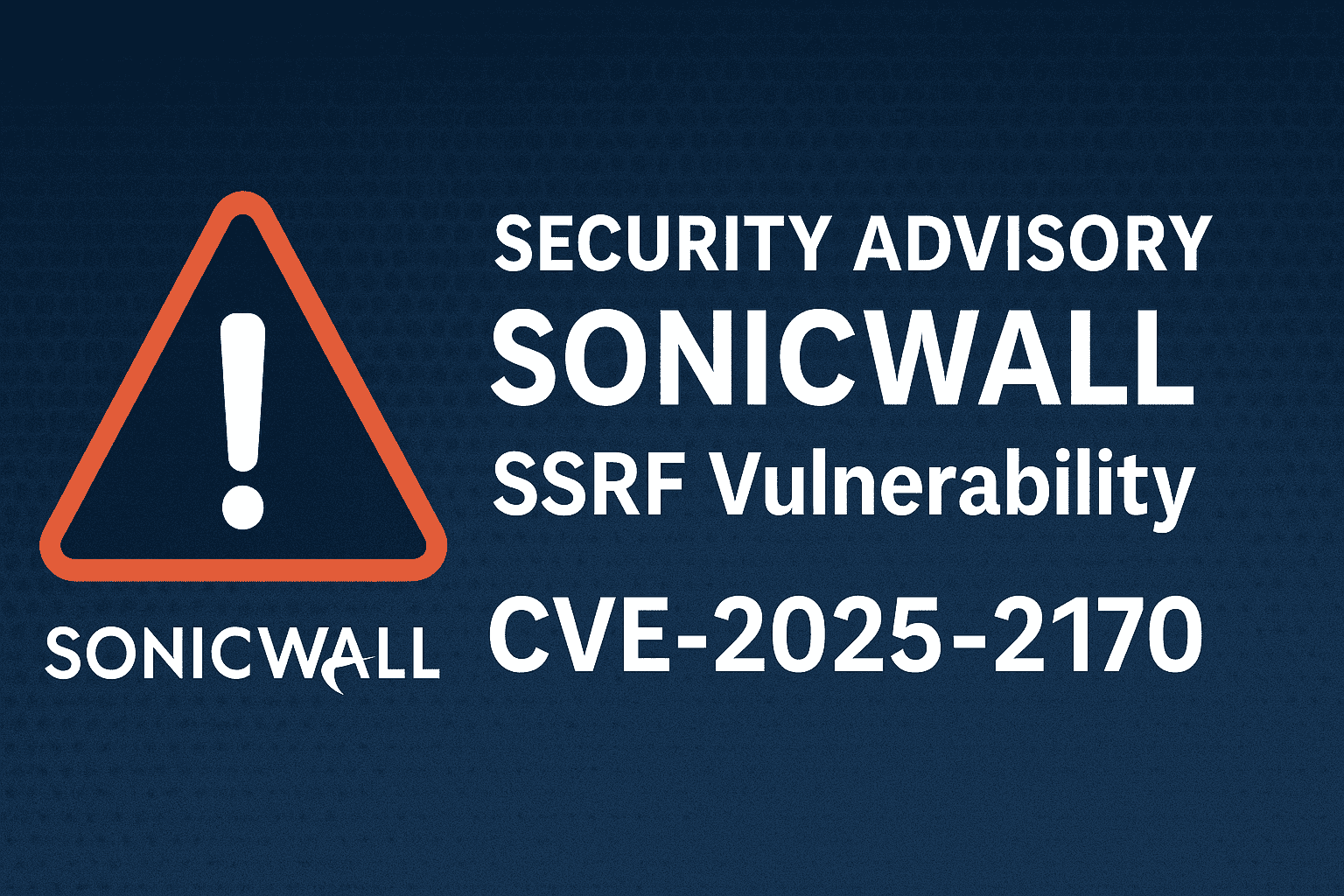 SonicWall, SSRF vulnerability