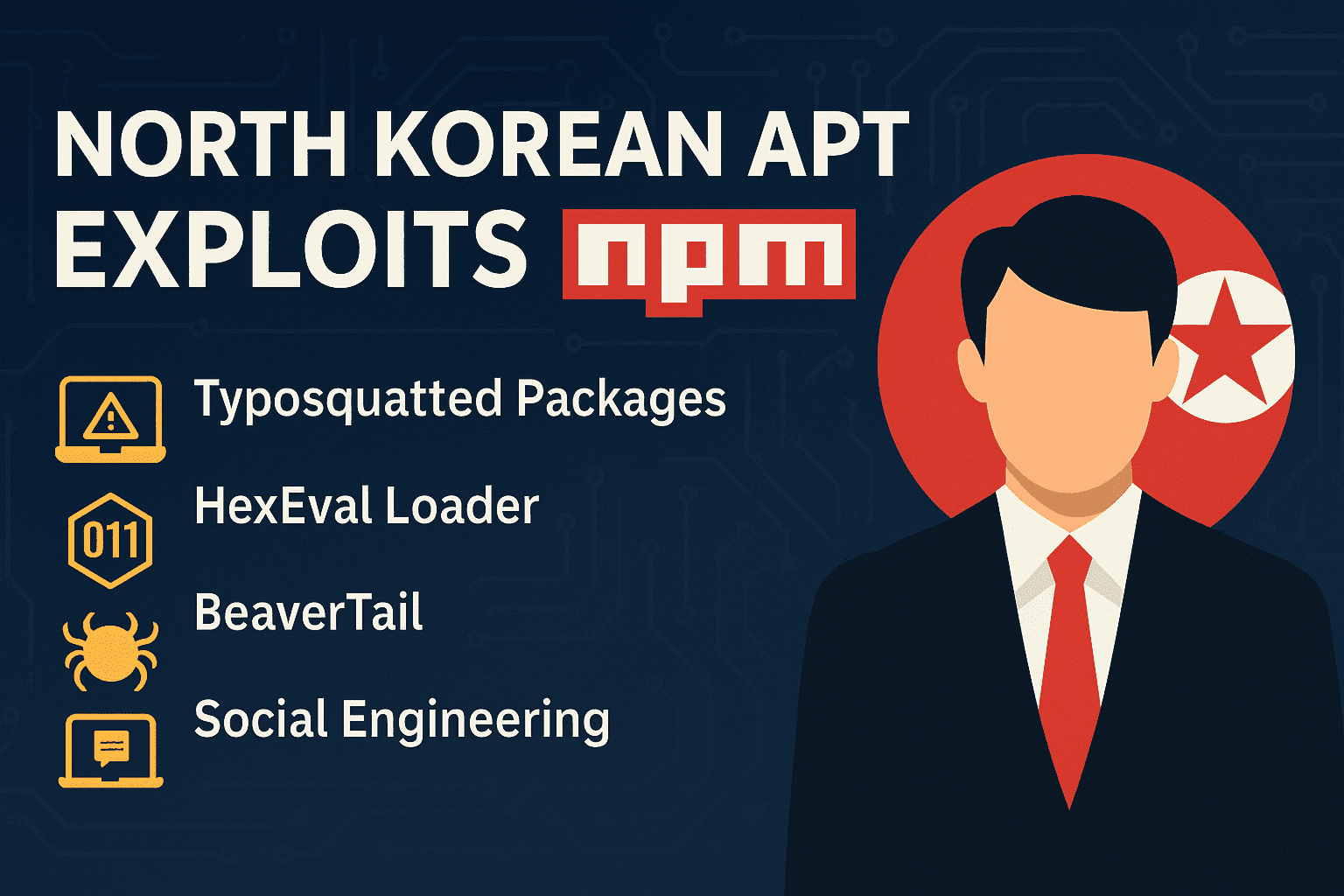 npm Supply Chain Attack, North Korean APT