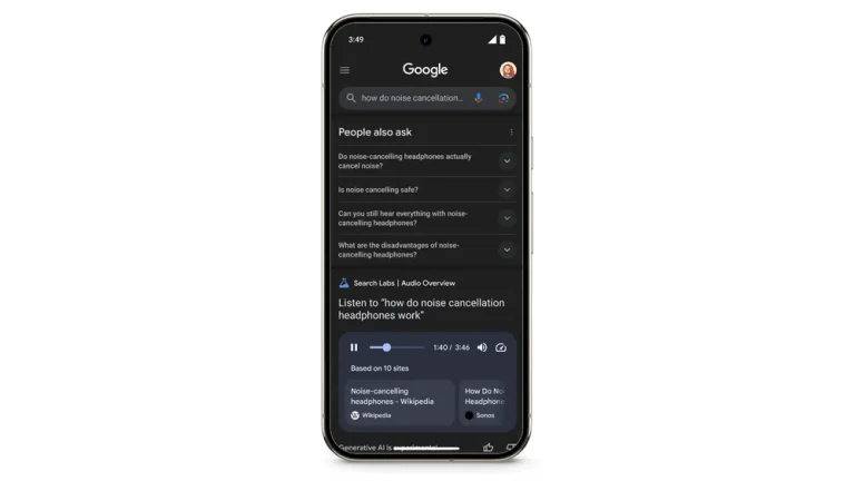 Google Search, Audio Summaries