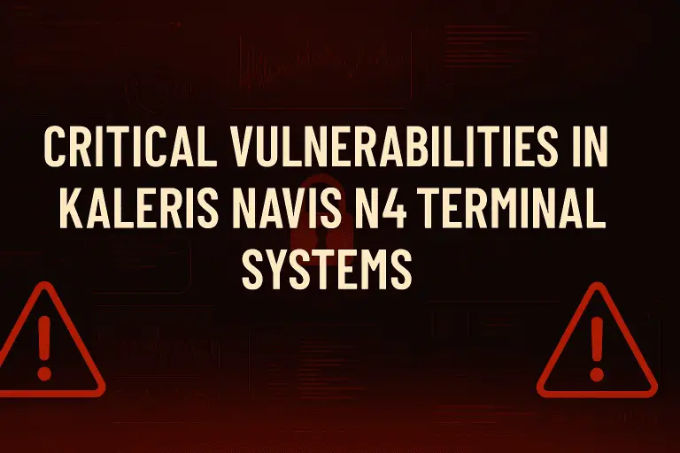 Kaleris Navis N4, Terminal OS Vulnerabilities