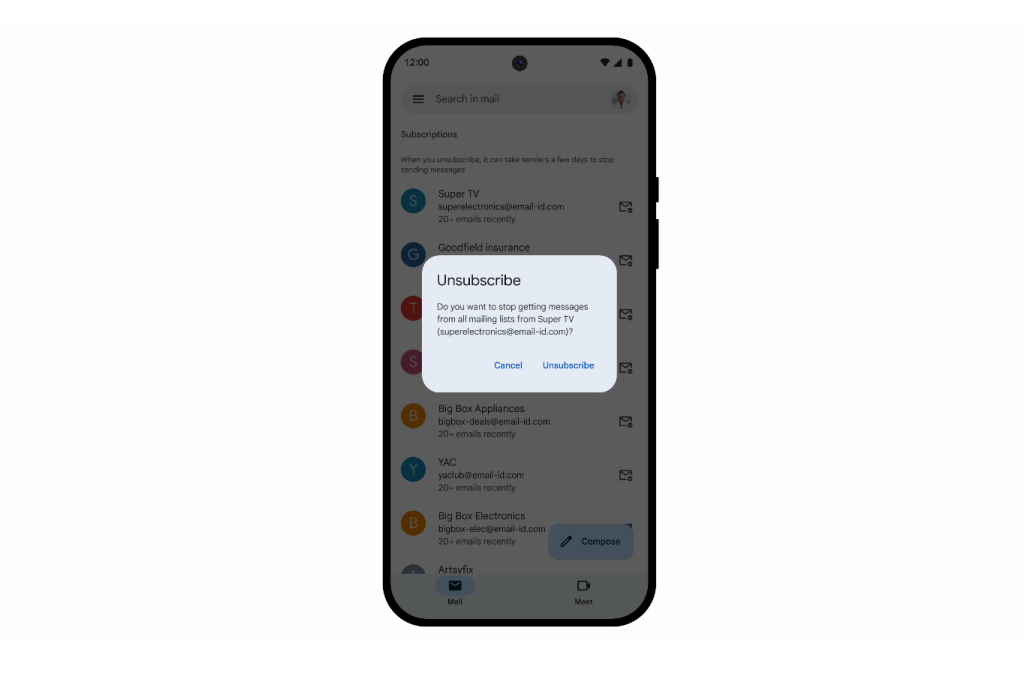 Gmail, Subscription Management Change Gmail address feature