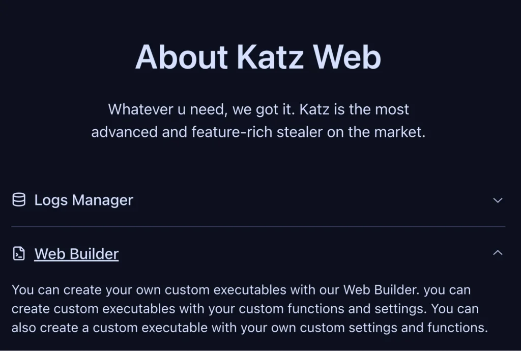 Katz Stealer, Info-Stealer MaaS