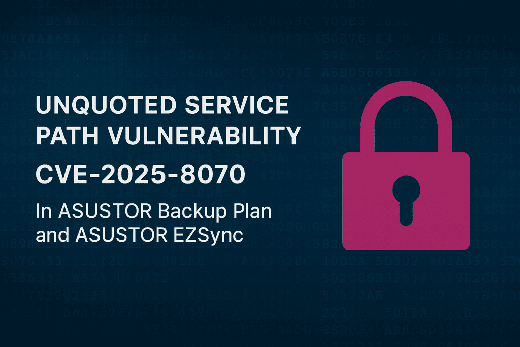 ASUSTOR Privilege Escalation, Unquoted Service Paths