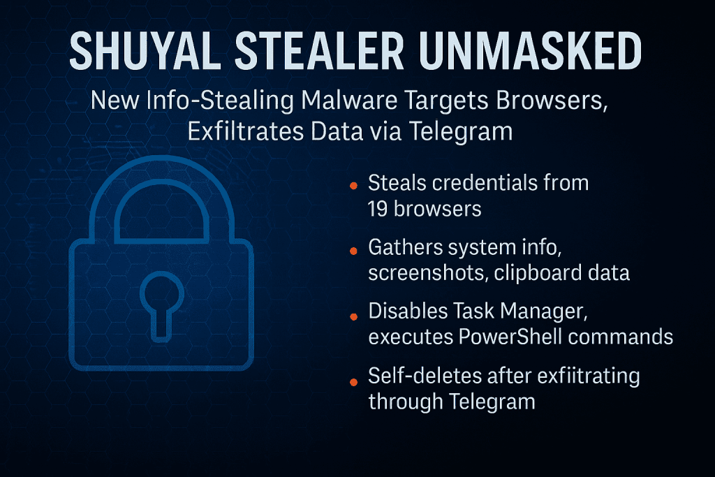 SHUYAL Infostealer, Telegram Exfiltration