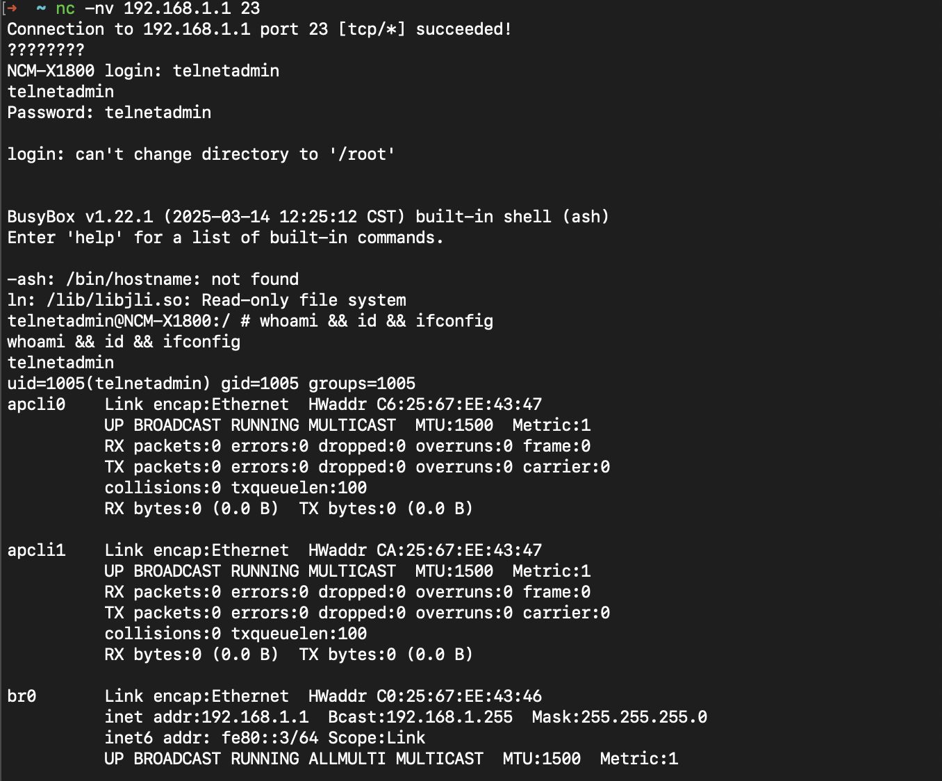 telnet-admin