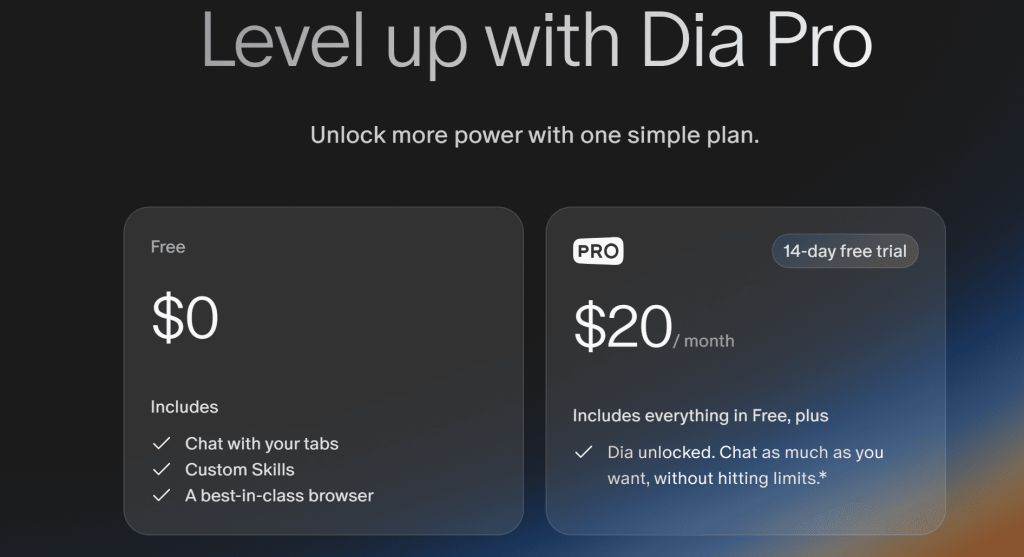 Dia, AI Browser