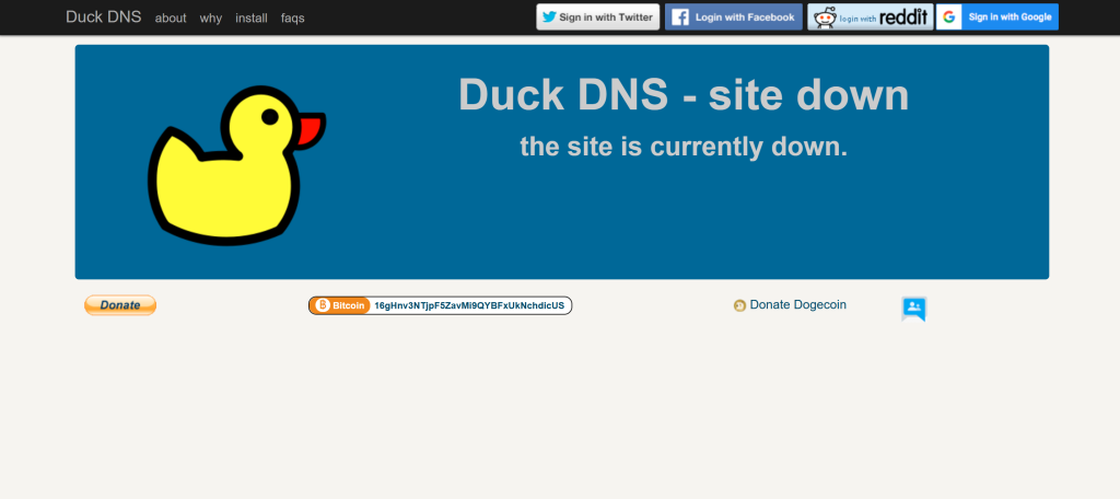 DuckDNS Down
