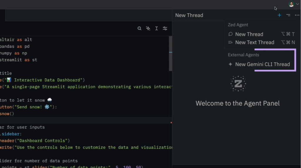 Zed Editor, Gemini AI