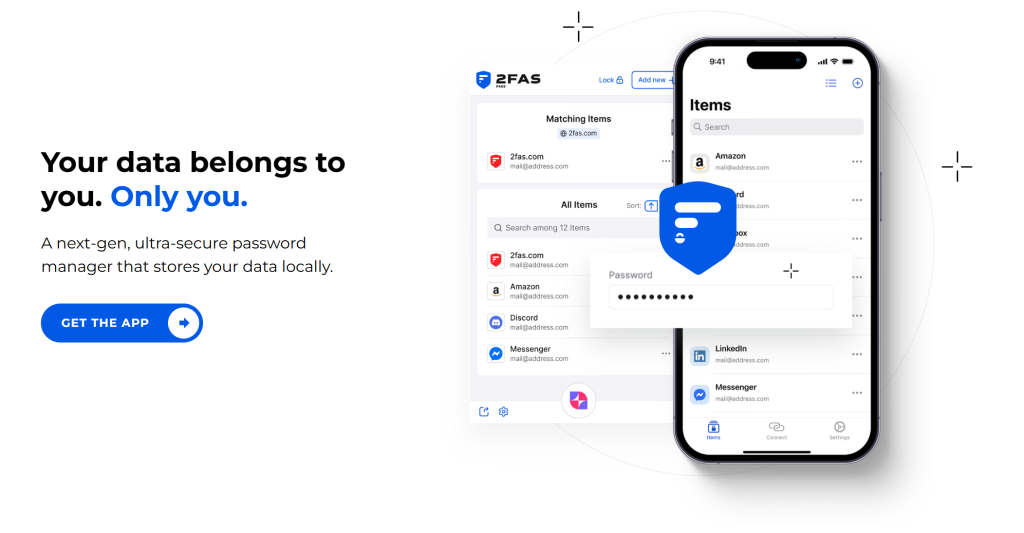 2Fas Pass, local-first password manager