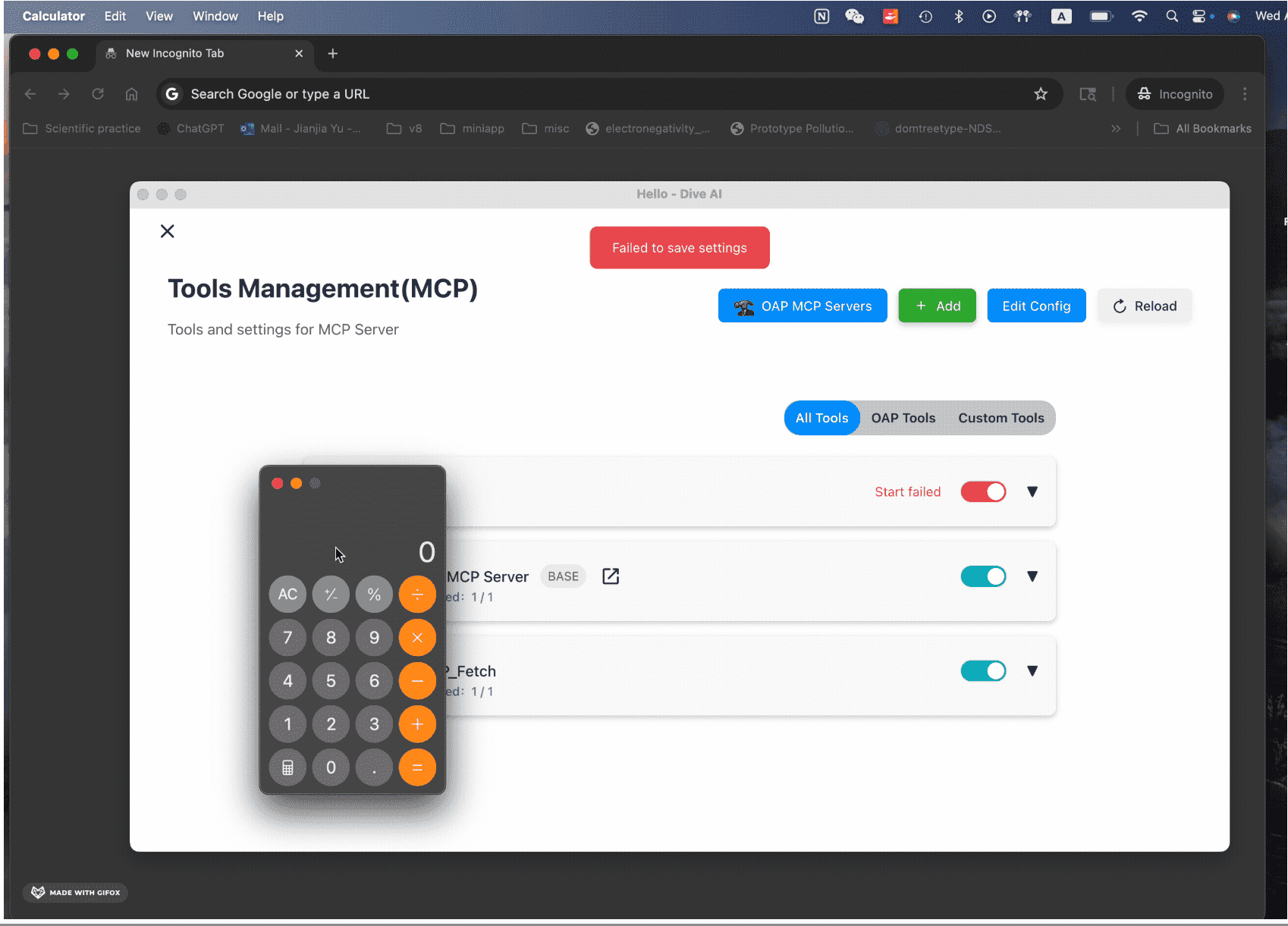Dive desktop app, remote code execution