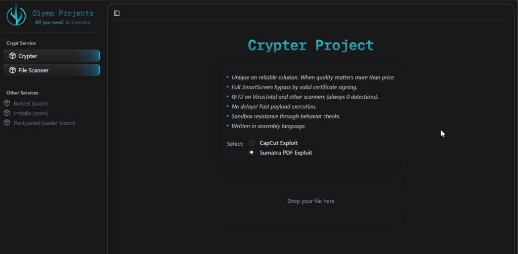Olymp Loader, MaaS