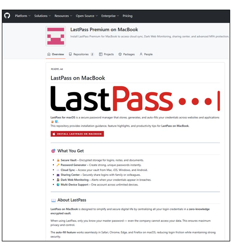 LastPass, macOS infostealer