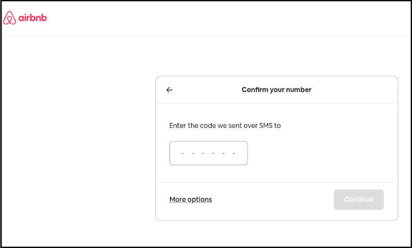 the phishing page prompts for OTP codes sent via SMS