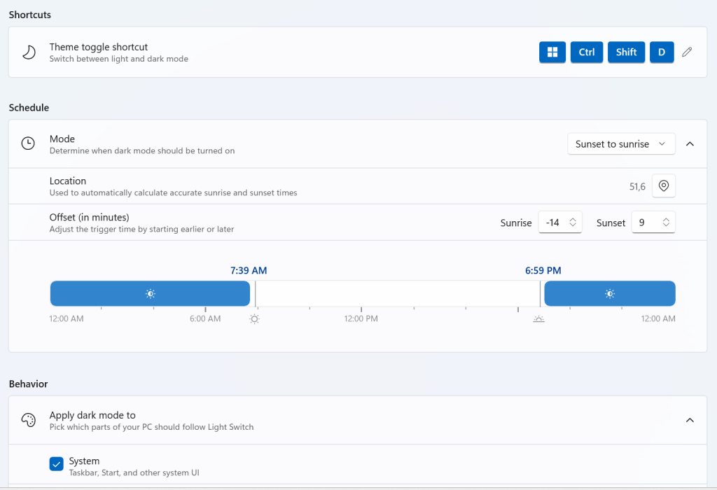 PowerToys, theme switching